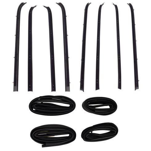 81-91 Suburban, C/K; 87-91 R/V Crew Cab Front & Rear Door Weatherstrip & Belt Seal Kit (Set of 12)