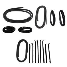 81-91 Suburban, C/K; 87-91 R/V Crew Cab Complete Frt & Rear Door Wthrstrip & Belt Seal Kit (Set 16)