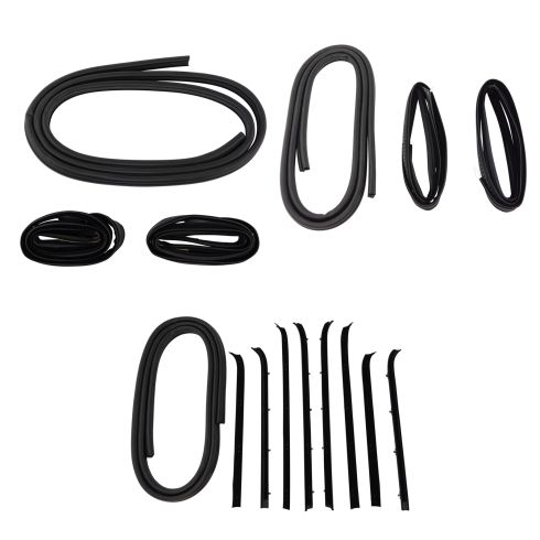 81-91 Suburban, C/K; 87-91 R/V Crew Cab Complete Frt & Rear Door Wthrstrip & Belt Seal Kit (Set 16)