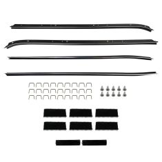 70-81 Firebird Camaro Inner & Outer Belt Molding (w/ 1/8 Inch Chrome Bead) Kit (Set of 4)