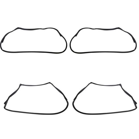 07-18 Jeep Wrangler (w/Full Door) Front & Rear Door Mounted Weatherstrip Seal Kit (Set of 4)