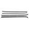 70-81 Chevy Pontiac Camaro Firebird Window Sweep 4 Piece Set with Round Chrome B