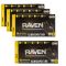 RAVEN: Powder-Free, Exam Grade, Fully Textued BLACK Nitrile NON LATEX 6 MIL Gloves 4 Box Kit (XL)