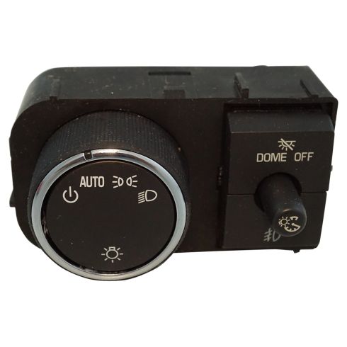 07-14 GM Truck, SUV Multifit (w/Fog Lights) Dash Mounted Headlight Switch Chrome Finish