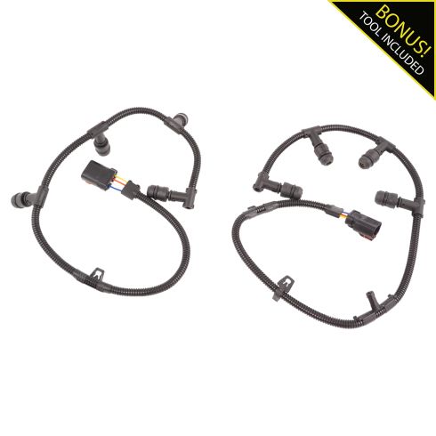 05-06 (to 12/18/06) F250, F350; 05 Excursion w/6.0L Diesel Glow Plug Wiring Harness Pair w/ Tool